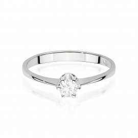 Pierścionek W0220 Diament Laboratoryjny 0,20ct białe złoto