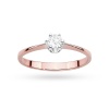 Pierścionek W0220 Diament Laboratoryjny 0,20ct różowe złoto