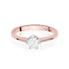 Pierścionek W0220 Diament Laboratoryjny 0,50ct różowe złoto