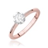 Pierścionek W0220 Diament Laboratoryjny 0,40ct różowe złoto