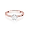 Pierścionek W0220 Diament Laboratoryjny 0,40ct różowe złoto