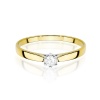 Pierścionek W0222 Diament Laboratoryjny 0,10ct żółte złoto