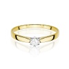 Pierścionek W0222B Diament Laboratoryjny 0,20ct żółte złoto