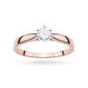 Pierścionek W0222B Diament Laboratoryjny 0,30ct różowe złoto