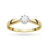 Pierścionek W0228 Diament Laboratoryjny 0,15ct żółte złoto
