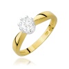Pierścionek W0228 Diament Laboratoryjny 0,30ct żółte złoto