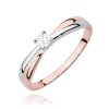 Pierścionek W0230 Diament Laboratoryjny 0,10ct różowe złoto