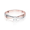 Pierścionek W0230 Diament Laboratoryjny 0,10ct różowe złoto