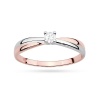Pierścionek W0230 Diament Laboratoryjny 0,10ct różowe złoto