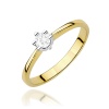Pierścionek W0256 Diament Laboratoryjny 0,15ct żółte złoto