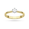 Pierścionek W0256 Diament Laboratoryjny 0,15ct żółte złoto