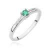 Pierścionek W0258 Szmaragd 0,15ct białe złoto