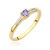 Pierścionek W0258 Tanzanit 0,15ct żółte złoto