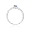 Pierścionek W0262 Szafir 0,15ct białe złoto