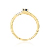 Pierścionek W0262 Szafir 0,15ct żółte złoto