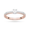 Pierścionek W0288 Diament Laboratoryjny 0,08ct różowe złoto
