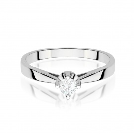Pierścionek W0293 Diament Laboratoryjny 0,20ct białe złoto