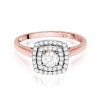 Pierścionek W0345 Diament Laboratoryjny 0,30ct różowe złoto