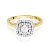 Pierścionek W0345 Diament Laboratoryjny 0,30ct żółte złoto