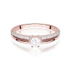 Pierścionek W0355 Diament Laboratoryjny 0,30ct różowe złoto