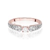 Pierścionek W0411 Diament Laboratoryjny 0,10ct różowe złoto