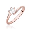Pierścionek W0423 Diament Laboratoryjny 0,50ct różowe złoto
