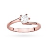 Pierścionek W0423 Diament Laboratoryjny 0,50ct różowe złoto