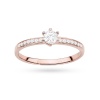 Pierścionek W0459 Diament Laboratoryjny 0,25ct różowe złoto