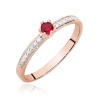 Pierścionek W0459 Rubin 0,15ct różowe złoto