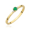 Pierścionek W0464 Szmaragd 0,15ct żółte złoto