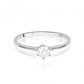 Pierścionek W0499 Diament Laboratoryjny 0,25ct białe złoto
