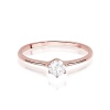 Pierścionek W0499 Diament Laboratoryjny 0,25ct różowe złoto