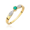 Pierścionek W0613 Szmaragd 0,15ct żółte złoto