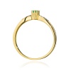 Pierścionek W0613 Szmaragd 0,15ct żółte złoto