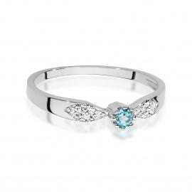 Pierścionek W0613 Topaz Swiss 0,15ct białe złoto