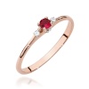 Pierścionek W0614 Rubin 0,15ct różowe złoto