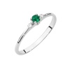 Pierścionek W0614 Szmaragd 0,15ct białe złoto