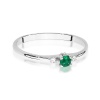 Pierścionek W0614 Szmaragd 0,15ct białe złoto