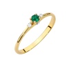 Pierścionek W0614 Szmaragd 0,15ct żółte złoto