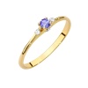 Pierścionek W0614 Tanzanit 0,15ct żółte złoto