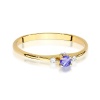 Pierścionek W0614 Tanzanit 0,15ct żółte złoto