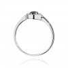 Pierścionek W0616 Czarny Diament 0,30ct białe złoto