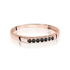 Pierścionek W0619 Czarny Diament 0,12ct różowe złoto