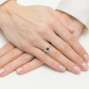 Pierścionek W0622 Czarny Diament 0,50ct żółte złoto