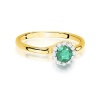 Pierścionek W0622 Szmaragd 0,50ct żółte złoto