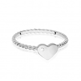 Pierścionek W0637 Diament 0,01ct białe złoto