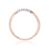 Pierścionek W0638 z diamentami różowe złoto