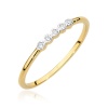 Pierścionek W0638 z diamentami żółte złoto