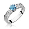 Pierścionek W0075 Topaz London Blue 0,50ct białe złoto