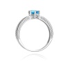 Pierścionek W0075 Topaz London Blue 0,50ct białe złoto